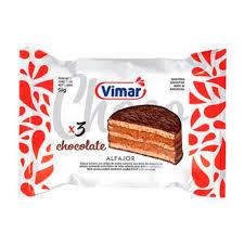 ALFAJOR VIMAR X3 CHOCOLATE X 60G.