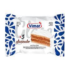 ALFAJOR VIMAR X3 GLASEADO X 60G.