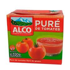 PURE DE TOMATE ALCO X 520G.