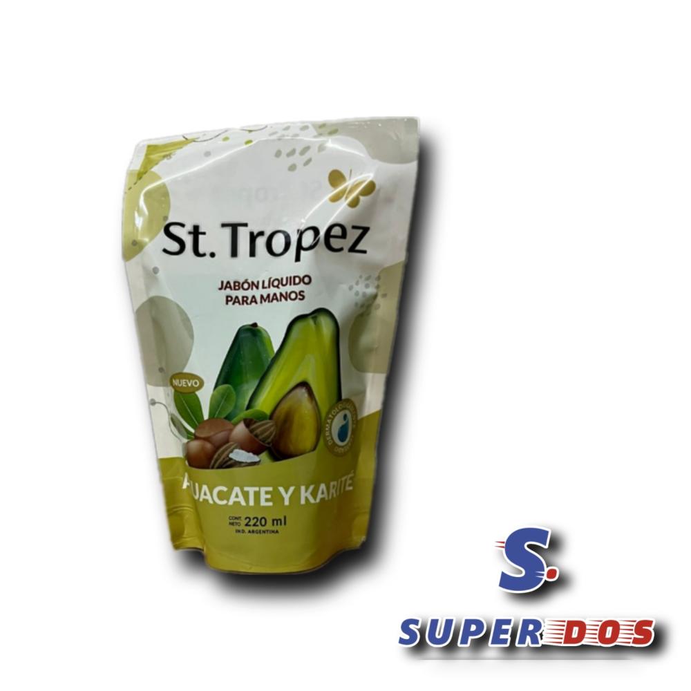 JABON LIQ.ST TROPEZ AGUACATE Y KARITE X 220ML.