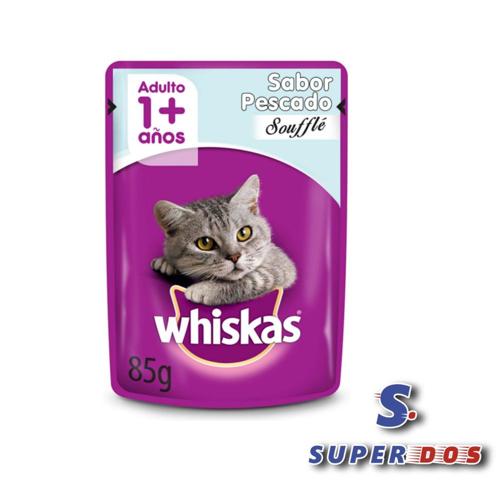 SOUFFLE P/ GATOS WHISKAS ADULTO + 1 PESCADO X 85G.