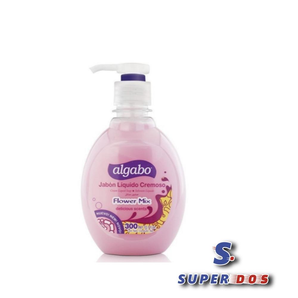 JABON LIQ.ALGABO FLOWER MIX DEL.SC. X 300ML.C/VAL.