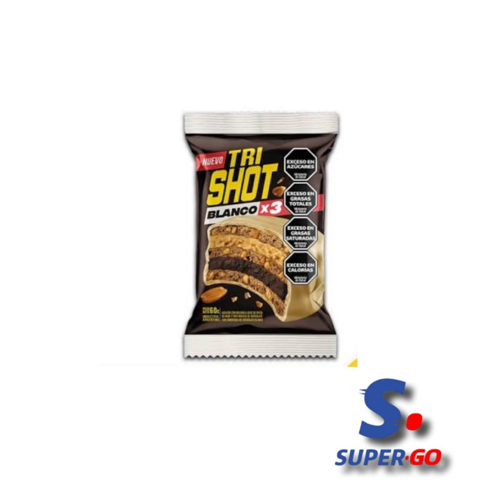 ALFAJOR TRI SHOT BLANCO X 60G.
