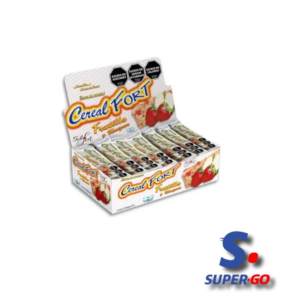 BARRA CEREAL FORT FRUTILLA/MANZ. X 21G.