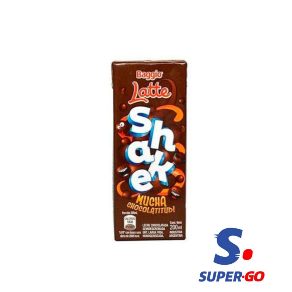 LECHE CHOCOLATADA SHAKE BAGGIO  X 200ML.