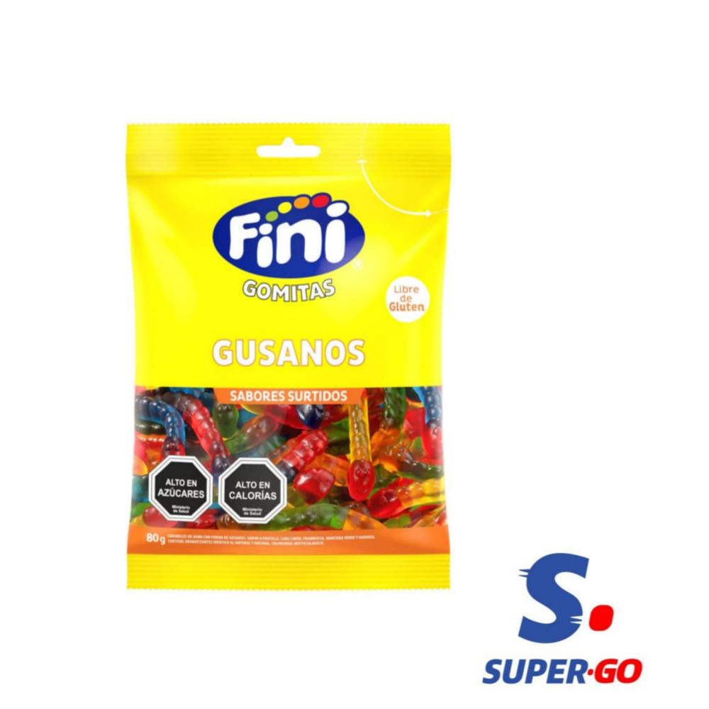 GOMITAS FINI LOMBRICES SURTIDAS X 80G