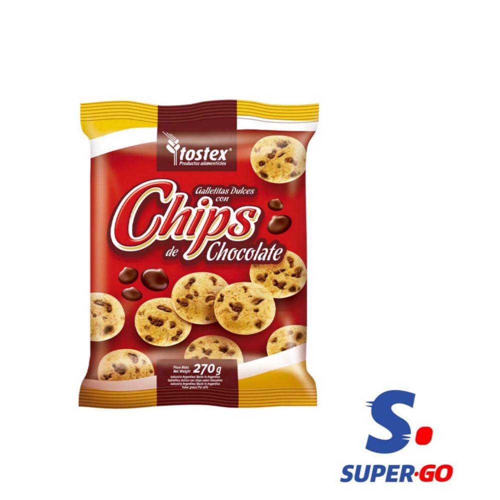GALL.TOSTEX C/CHIPS CHOCOLATE X 270G.