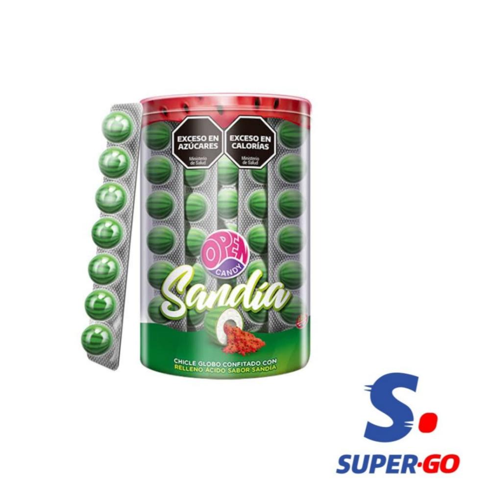 CHICLES OPEN CANDY SANDIA X 18 TIRAS. POTE
