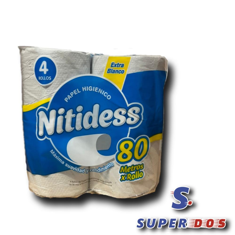 PAPEL HIG.NITIDESS EXTRA BLANCO 4 X 80MTS.
