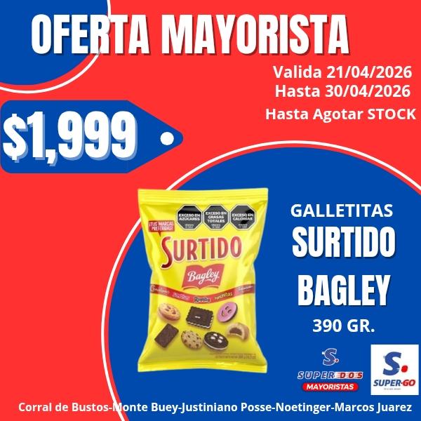 GALL.SURTIDO BAGLEY X 400G.