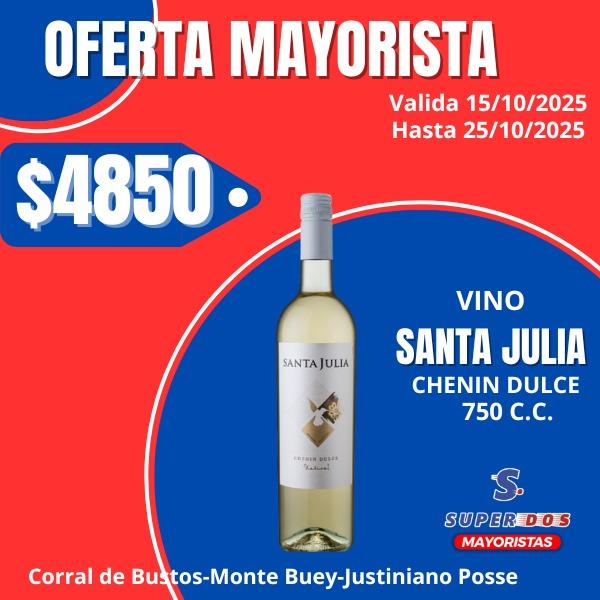 VINO SANTA JULIA CHENIN X 750ML.