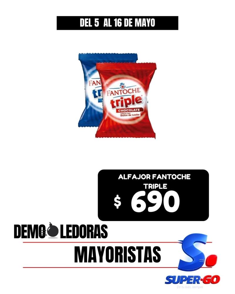 ALFAJOR FANTOCHE TRIPLE BLANCO X 85G.