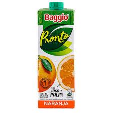 JUGO BAGGIO PRONTO NARANJA X 1L.