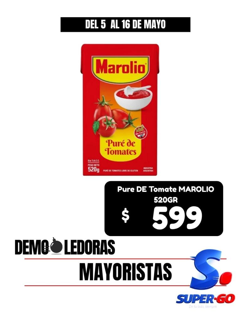 PURE DE TOMATE MAROLIO X 520G.
