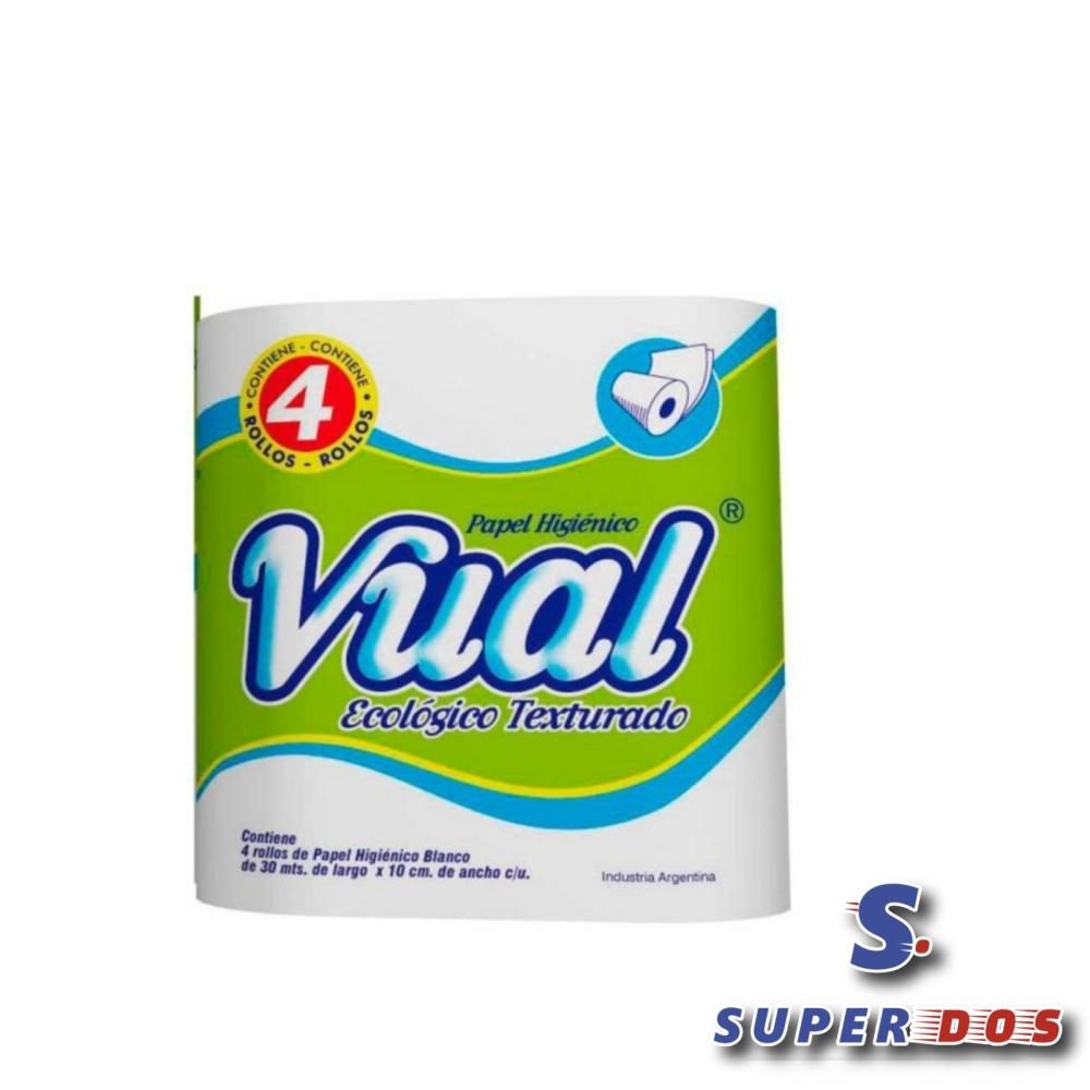 PAPEL HIGIENICO VUAL ECOLOGICO X 4 UNID.