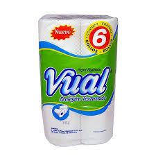 PAPEL HIGIENICO VUAL ECOLOGICO X 6 UNID.