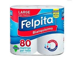PAPEL HIGIENCO FELPITA BLANCO 4 X 80 MTS.