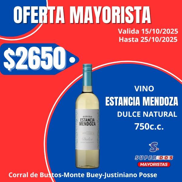 VINO ESTANCIA MENDOZA DULCE CHENIN/CHARD X 750ML.