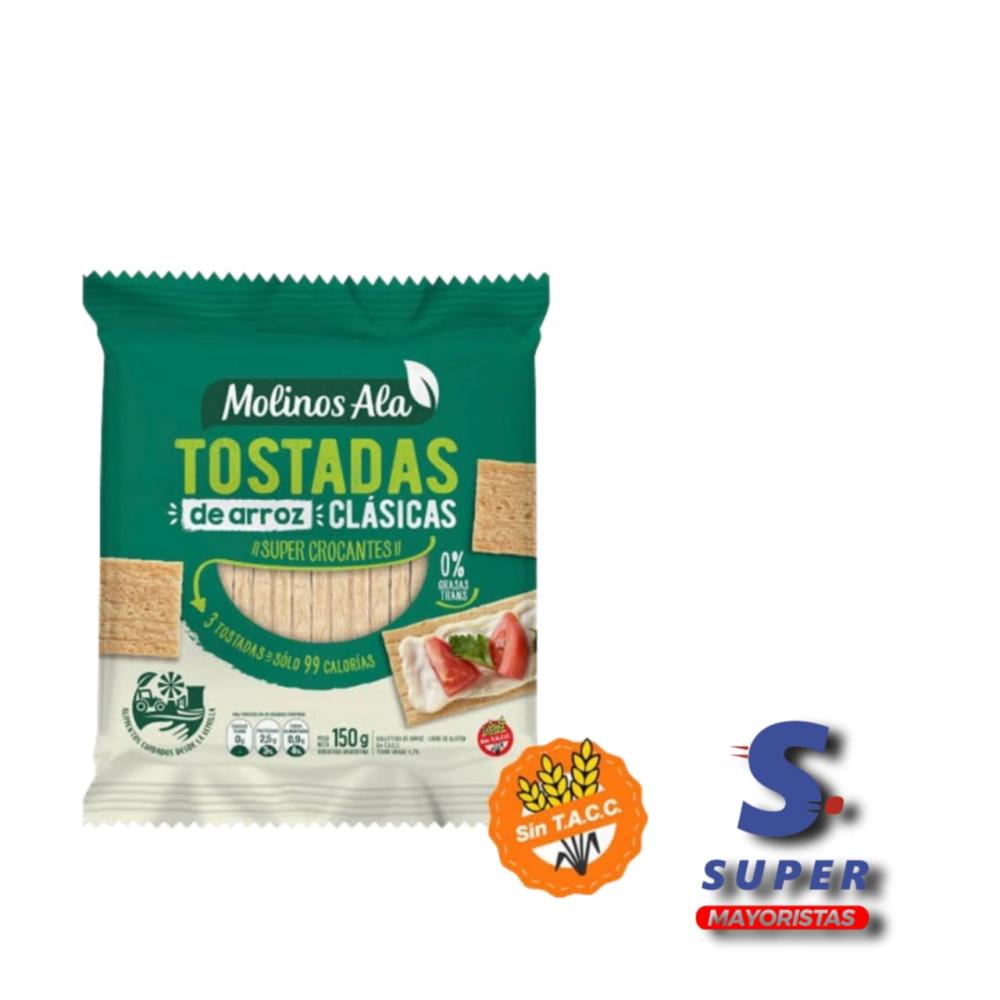 TOST.MOLINOS ALA DE ARROZ CLASICAS X 150G.