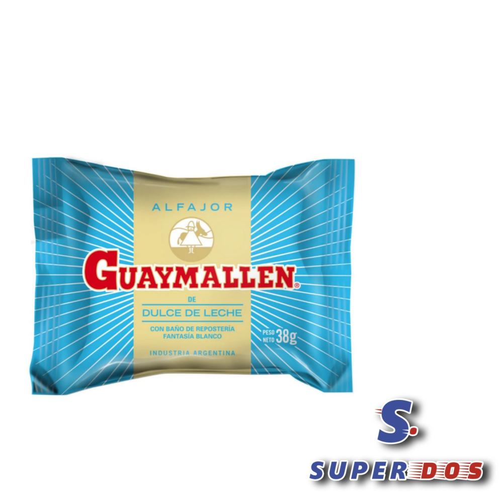ALFAJOR GUAYMALLEN BLANCO X 38G.