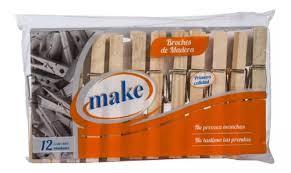 BROCHES MAKE MADERA X 12 UNID.