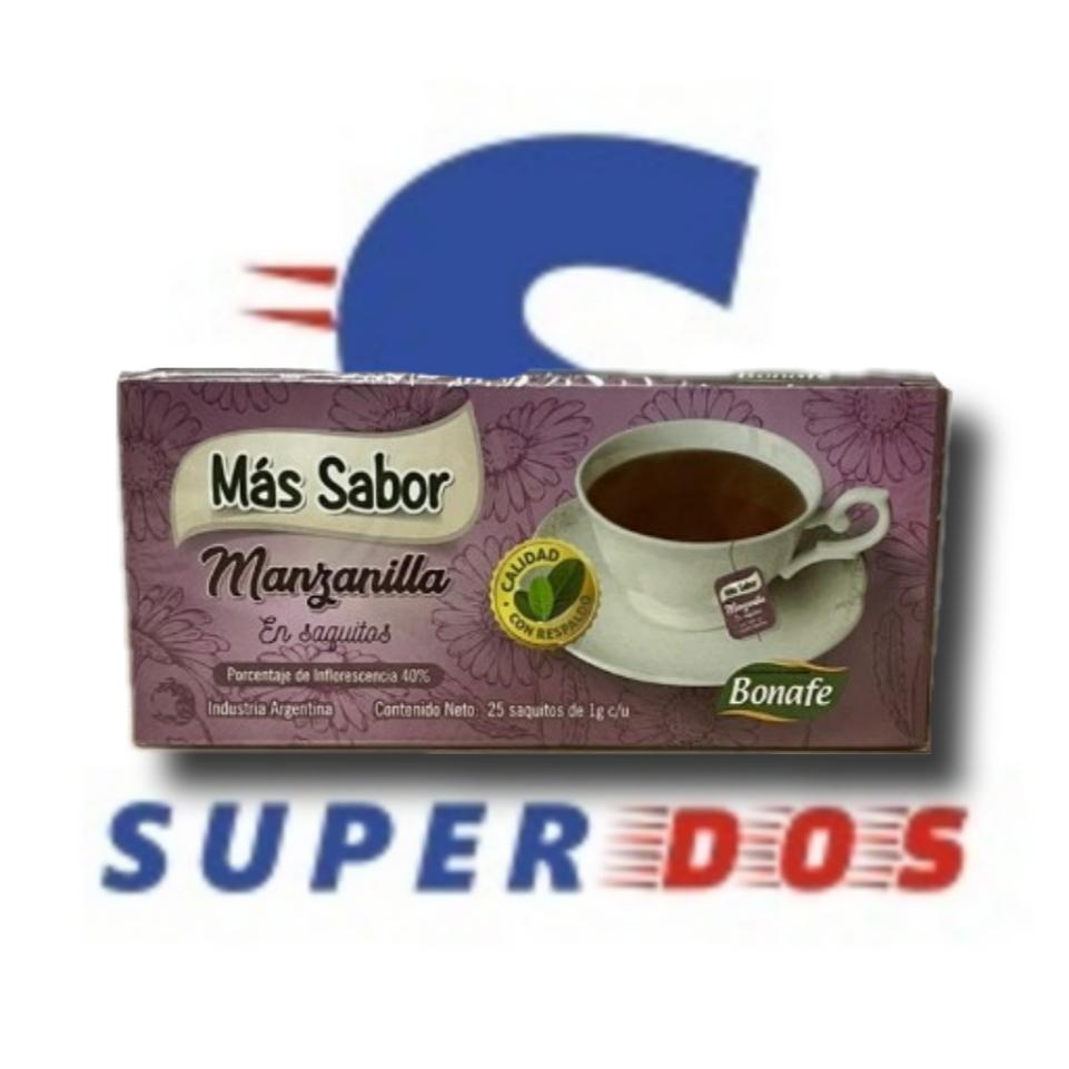 TE MAS SABOR MANZANILLA X 25 SAQ.