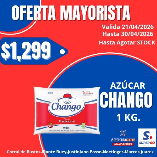 AZUCAR CHANGO TRADICIONAL X 1KG.