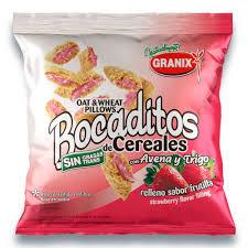 BOCADITOS GRANIX RELL.C/FRUTILLA X 180G.
