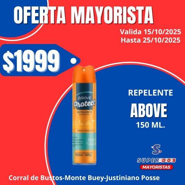 REPELENTE ABOVE PROTECT X 150ML.
