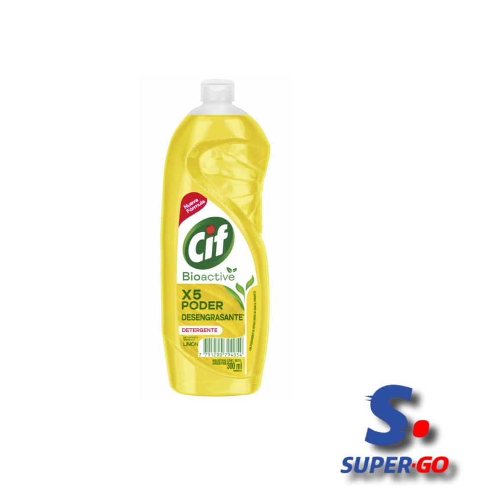 DETERGENTE CIF BIO ACTIVE LIMON X 300ML.