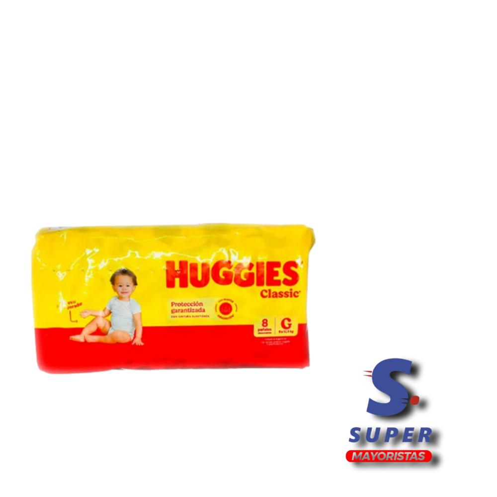 PA?ALES HUGGIES CLASSIC G X 8 UNID. AMARILLO