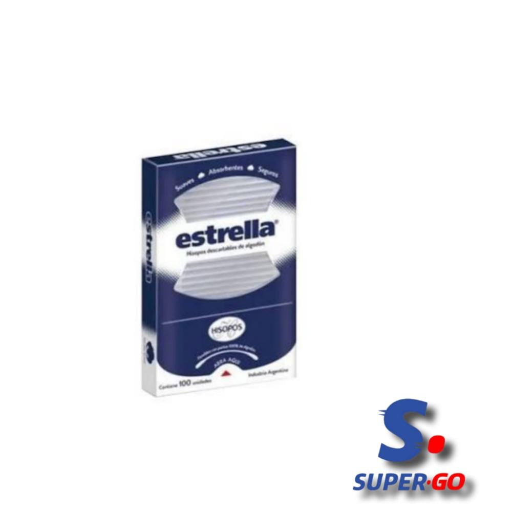 HISOPOS ESTRELLA ESTUCHE X 100 UNID.