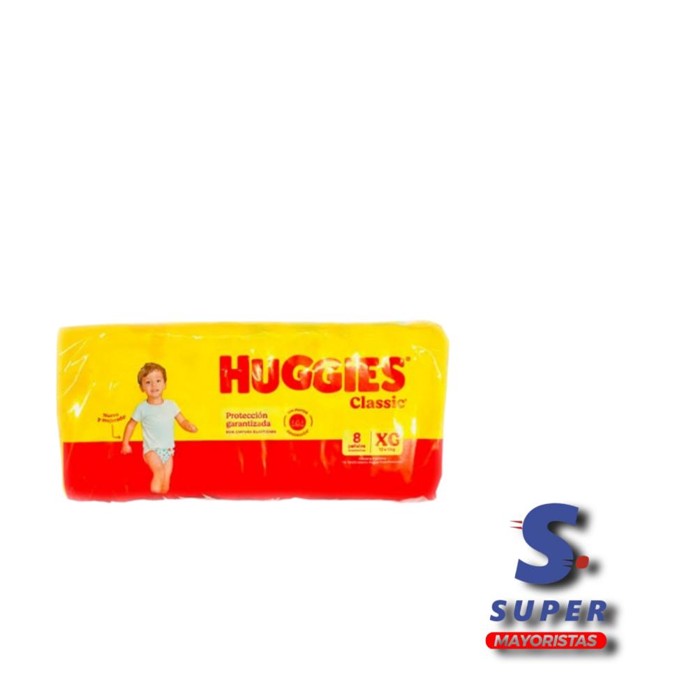 PA?ALES HUGGIES CLASSIC XG X 8 UNID. AMARILLO