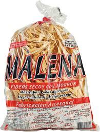 FIDEOS SECO MALENA C/MORRON X 400G.