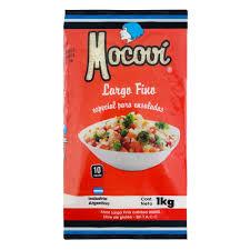 ARROZ MOCOVI LARGO FINO X 1KG. LAMINADO