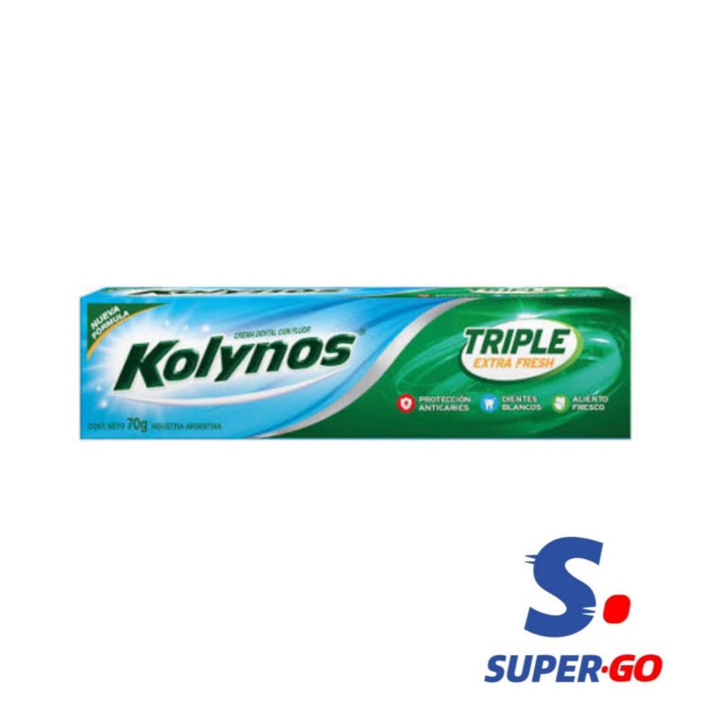 CREMA DENTAL KOLYNOS TRIPLE EXTRA FRESH X 90G.