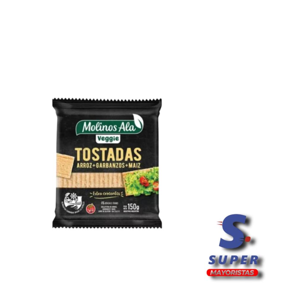TOST.MOLINOS ALA VEGGIE ARROZ+GARB.+MAIZ  X 150G.